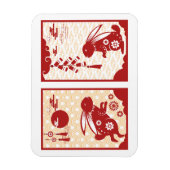 Lunar New Year of Rabbit 2023 Zodiac Animal Magneet (Verticaal)