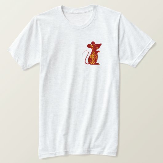 Lunar New Year of Rat Zodiac Animal T-shirt (Design voorkant)