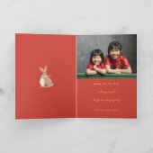 Lunar new year of the rabbit-vakantiekaart feestdagen kaart (Binnen)