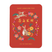 Lunar new year of the rabbit-vakantiekaart magneet (Verticaal)