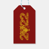 Lunar New Year of Tiger 2022 Zodiac Animal Cadeaulabel (Achterkant)