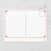 Lunar New Year of Tiger Pink Red Flower Fu Feestdagenkaart (Achterkant)