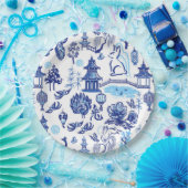 Lunar New Year Rabbit Chinoiserie Papieren Bordje (Feest)