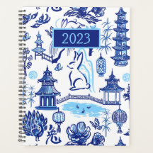 Lunar New Year Rabbit Chinoiserie Planner