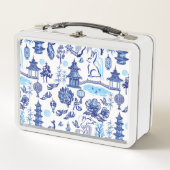 Lunar New Year Rabbit Chinoiserie White Lunch Box (Voorkant)