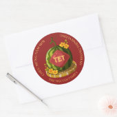 Lunar New Year Vietnamese Tet Lucky Watermelon Ronde Sticker (Envelop)