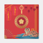 Lunar nieuwjaar 2022 - Water Tiger Magnet (Voorkant)