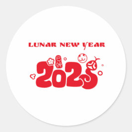 Lunar Nieuwjaar 2025 Ronde Sticker