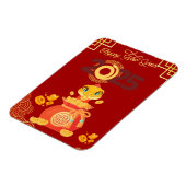 Lunar Nieuwjaar 2025 slangenkaart Magneet (Linkerzijde)