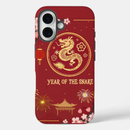 Lunar Nieuwjaar Jaar van de Slang 2025 iPhone 16 Hoesje