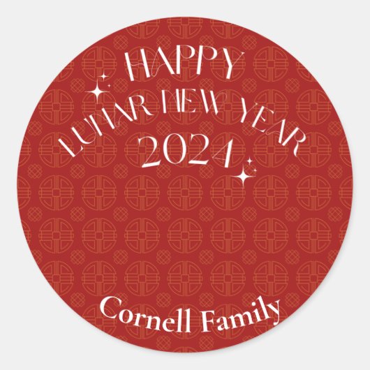 Lunar Nieuwjaar Sticker (Voorkant)