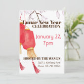 Lunar nieuwjaarsviering kaart (Staand voorkant)