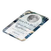 Lunar Night Sky Bewaar de datum Magneet (Linkerzijde)