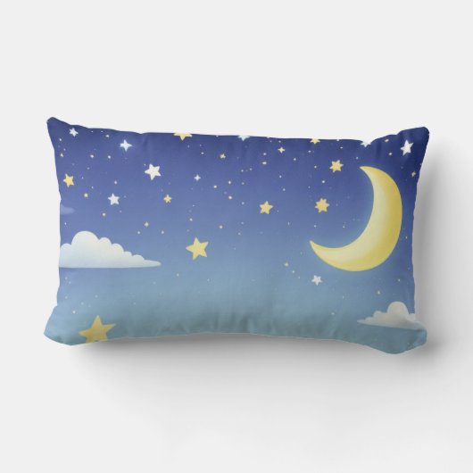 Lunar Night Sky Kussen (Achterkant)