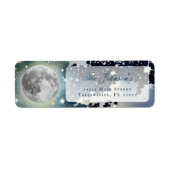 Lunar Night Sky trouwadres Etiket (Voorkant)