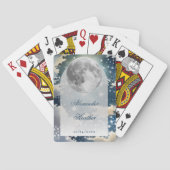 Lunar Night Sky Wedding Favoriet Pokerkaarten (Achterkant)