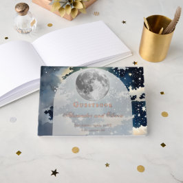 Lunar Night Sky Wedding Folie Gastboek Gastenboek