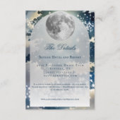 Lunar Night Sky Wedding Informatiekaartje (Voorkant)