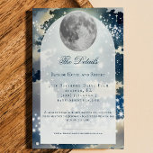 Lunar Night Sky Wedding Informatiekaartje