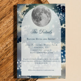 Lunar Night Sky Wedding Informatiekaartje
