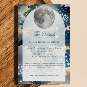 Lunar Night Sky Wedding Informatiekaartje