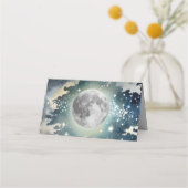 Lunar Night Sky Wedding Plaatskaartje (Achterkant)