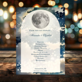 Lunar Night Sky Wedding Programma