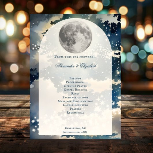 Lunar Night Sky Wedding Programma