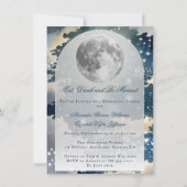 Lunar Night Sky Wedding repetitie diner Kaart (Voorkant)