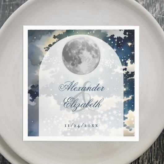 Lunar Night Sky Wedding Servet