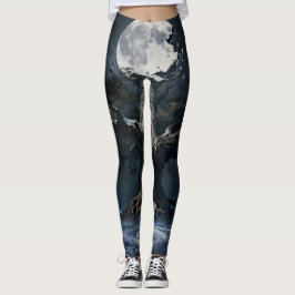 Lunar Odyssey: Adventure Under the Moon Leggings