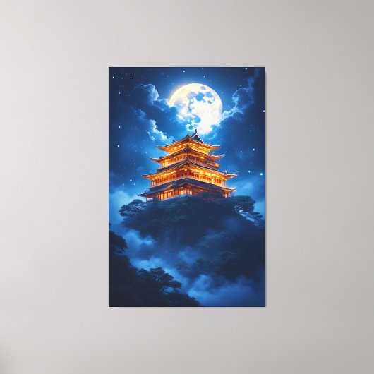 Lunar Palace in the Celestial Mountains Canvas Afdruk (Voorkant)