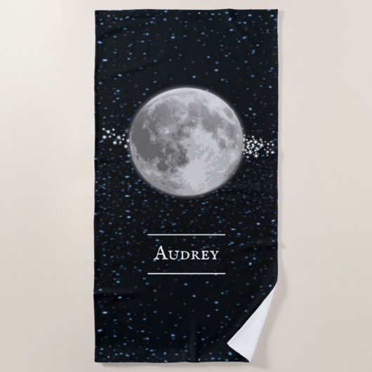Lunar Personalized Beach Towel Strandlaken (Voorkant)