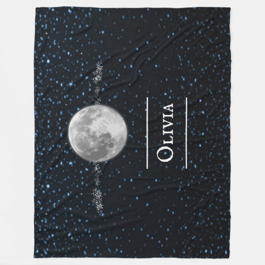 Lunar Personalized Fleece Blanket (Voorkant)