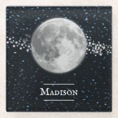 Lunar Personalized Glass Onderzetter Glazen Onderzetter (Voorkant)