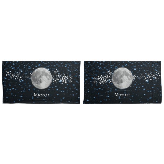 Lunar Personalized Pillow Hoesje Kussensloop (Voorkant-Set)