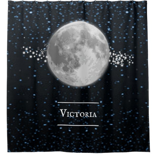 Lunar Personalized Shower Curtain Douchegordijn (Voorkant)