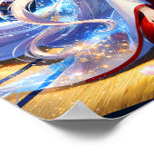 Lunar Princess onder kersenbloesems Poster (Hoek)