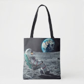 Lunar Relaxation Astronaut Canvas tas (Voorkant)