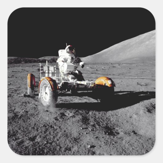 Lunar Rover, Apollo 17 Vierkante Sticker (Voorkant)