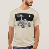 Lunar Rover Exploration Illustration T-shirt (Voorkant)