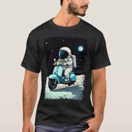 LUNAR SCOOTERIST - Leuke 2D-Cartoon van een astron T-shirt