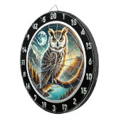 Lunar Sentinel Owl Dartboard Design Dartbord (Voorkant Rechts)