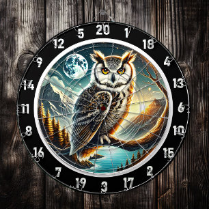 Lunar Sentinel Owl Dartboard Design Dartbord