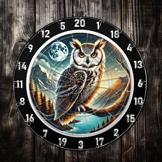 Lunar Sentinel Owl Dartboard Design Dartbord