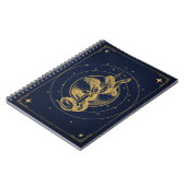 Lunar Serpent - Gouden Esoterisch Ontwerp Notitieboek (Linkerzijde)