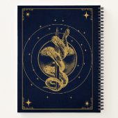 Lunar Serpent - Gouden Esoterisch Ontwerp Notitieboek (Achterkant)