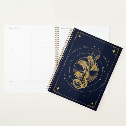 Lunar Serpent - Gouden Esoterisch Ontwerp Planner (Display)