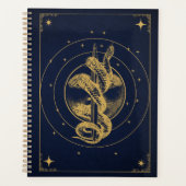 Lunar Serpent - Gouden Esoterisch Ontwerp Planner (Voorkant)