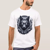 Lunar Shadow Wolf - Bewaker van het Mystieke Rijk T-shirt (Voorkant)